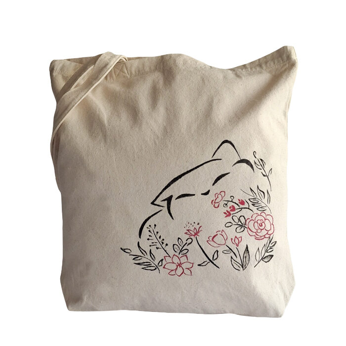 flower-cat-tote-bag
