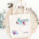 floral tote bag