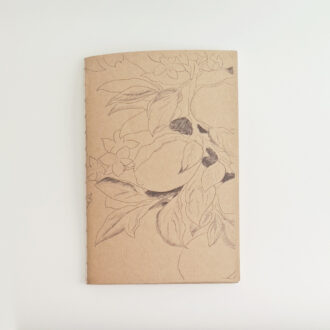 χειροποίητο lemon notebook A5 με σχέδιο λεμονιών